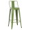 BAR STOOL WITH BACKREST MELITA-PRO FK98643.53 METAL IN LIGHT OLIVE GREEN 42x42x100Hcm.