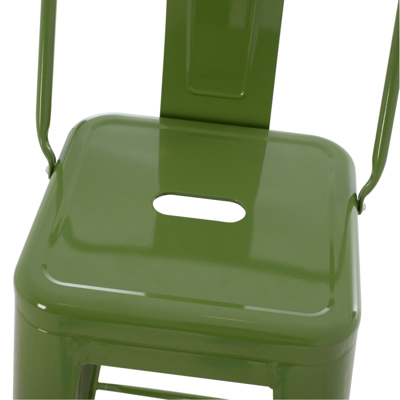BAR STOOL WITH BACKREST MELITA-PRO FK98643.53 METAL IN LIGHT OLIVE GREEN 42x42x100Hcm. BAR STOOL WITH BACKREST MELITA-PRO FK98643.53 METAL IN LIGHT OLIVE GREEN 42x42x100Hcm.