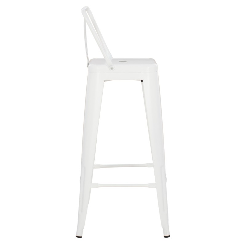 BAR STOOL WITH BACKREST MELITA-PRO FK8643.41 METAL IN MATTE WHITE 42x42x100Hcm. BAR STOOL WITH BACKREST MELITA-PRO FK8643.41 METAL IN MATTE WHITE 42x42x100Hcm.