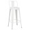 BAR STOOL WITH BACKREST MELITA-PRO FK8643.41 METAL IN MATTE WHITE 42x42x100Hcm.