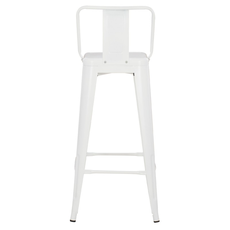 BAR STOOL WITH BACKREST MELITA-PRO FK8643.41 METAL IN MATTE WHITE 42x42x100Hcm. BAR STOOL WITH BACKREST MELITA-PRO FK8643.41 METAL IN MATTE WHITE 42x42x100Hcm.