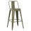 BAR STOOL MEDIUM HEIGHT MELITA-PRO FK8574.43 METAL IN DARK OLIVE GREEN 43x43x88Hcm.