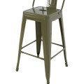 BAR STOOL MEDIUM HEIGHT MELITA-PRO FK8574.43 METAL IN DARK OLIVE GREEN 43x43x88Hcm. BAR STOOL MEDIUM HEIGHT MELITA-PRO FK8574.43 METAL IN DARK OLIVE GREEN 43x43x88Hcm.