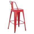 BAR STOOL MEDIUM HEIGHT MELITA-PRO FK8574.44 METAL IN RED 43x43x88Hcm. BAR STOOL MEDIUM HEIGHT MELITA-PRO FK8574.44 METAL IN RED 43x43x88Hcm.