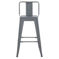 BAR STOOL MEDIUM HEIGHT MELITA-PRO FK8574.50 METAL IN GREY 43x43x88Hcm. BAR STOOL MEDIUM HEIGHT MELITA-PRO FK8574.50 METAL IN GREY 43x43x88Hcm.