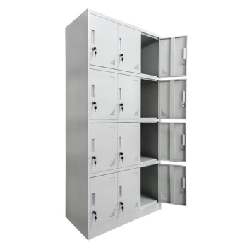 LOCKER METALLIC WITH 12 CABINETS WITH KEY LOCKS BEXLEY FK5637.11 LIGHT GREY 90x45x185Hcm.