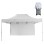 GAZEBO HEAVY DUTY WITH SIDEWALL SHADE CRESSEN FK21098 FOLDABLE-ALUMINUM SILVER FRAME-WHITE 3x4,5x3,4FK