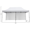 GAZEBO HEAVY DUTY WITH SIDEWALL SHADES CRESSEN FK21099 FOLDABLE-ALUMINUM SILVER FRAME-WHITE 3x6x3.4FK GAZEBO HEAVY DUTY WITH SIDEWALL SHADES CRESSEN FK21099 FOLDABLE-ALUMINUM SILVER FRAME-WHITE 3x6x3.4FK