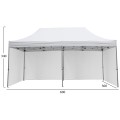 GAZEBO WITH 4 SIDEWALL SHADES CRESSEN FK21099.01 FOLDABLE-ALUMINUM SILVER FRAME-WHITE 3x6x3.4FK GAZEBO WITH 4 SIDEWALL SHADES CRESSEN FK21099.01 FOLDABLE-ALUMINUM SILVER FRAME-WHITE 3x6x3.4FK