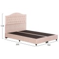 BED MALENA FK638.22 BEIGE FABRIC t.NUBUCK FOR MATTRESS 150x200cm. BED MALENA FK638.22 BEIGE FABRIC t.NUBUCK FOR MATTRESS 150x200cm.