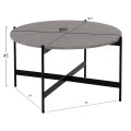 COFFEE TABLES 2PCS SET RONDA FK21089.01 MDF IN GREY MARBLE COLOR Φ80cm & Φ50cm COFFEE TABLES 2PCS SET RONDA FK21089.01 MDF IN GREY MARBLE COLOR Φ80cm & Φ50cm
