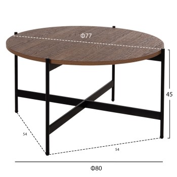 COFFEE TABLES 2PCS SET RONDA FK21089.03 MDF IN WALNUT COLOR Φ80cm & Φ50cm COFFEE TABLES 2PCS SET RONDA FK21089.03 MDF IN WALNUT COLOR Φ80cm & Φ50cm