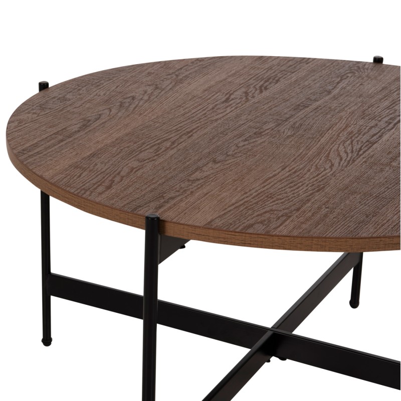 COFFEE TABLES 2PCS SET RONDA FK21089.03 MDF IN WALNUT COLOR Φ80cm & Φ50cm COFFEE TABLES 2PCS SET RONDA FK21089.03 MDF IN WALNUT COLOR Φ80cm & Φ50cm