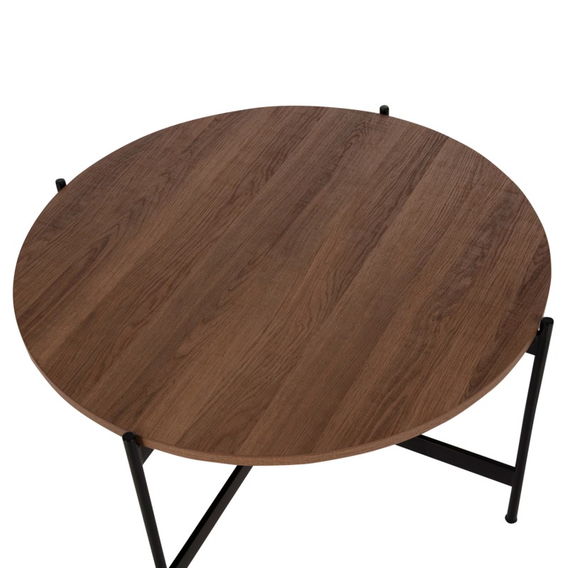 COFFEE TABLES 2PCS SET RONDA FK21089.03 MDF IN WALNUT COLOR Φ80cm & Φ50cm COFFEE TABLES 2PCS SET RONDA FK21089.03 MDF IN WALNUT COLOR Φ80cm & Φ50cm