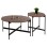 COFFEE TABLES 2PCS SET RONDA FK21089.03 MDF IN WALNUT COLOR Φ80cm & Φ50cm
