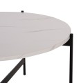 COFFEE TABLES 2PCS SET RONDA FK21089.04 MDF IN WHITE MARBLE COLOR Φ80cm & Φ50cm