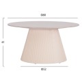 COFFEE TABLES 2PCS SET DUNCAN FK21082 MDF IN CREAM WHITE AND CERAMIC TOP Φ80cm & Φ45cm COFFEE TABLES 2PCS SET DUNCAN FK21082 MDF IN CREAM WHITE AND CERAMIC TOP Φ80cm & Φ45cm