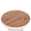 COFFEE TABLES 2PCS SET DUNCAN FK21082 MDF IN CREAM WHITE AND CERAMIC TOP Φ80cm & Φ45cm COFFEE TABLES 2PCS SET DUNCAN FK21082 MDF IN CREAM WHITE AND CERAMIC TOP Φ80cm & Φ45cm