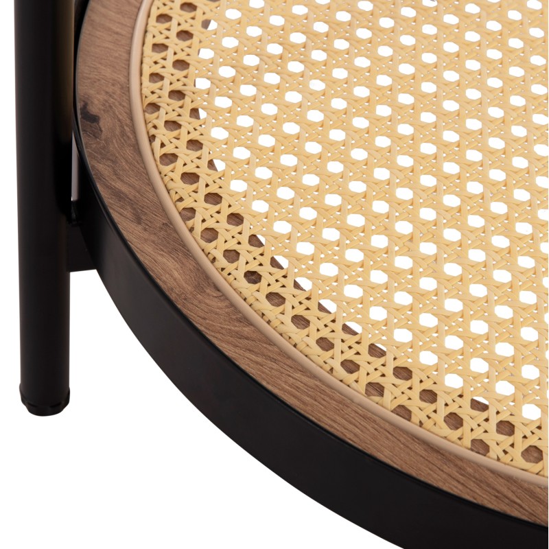 COFFEE TABLES 2PCS SET SEITZ FK21086 METAL-SYNTHETIC RATTAN Φ80cm & Φ50cm