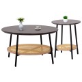COFFEE TABLES 2PCS SET SEWELL FK21087 MDF-METAL-SYNTHETIC RATTAN Φ80cm & Φ45cm COFFEE TABLES 2PCS SET SEWELL FK21087 MDF-METAL-SYNTHETIC RATTAN Φ80cm & Φ45cm