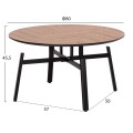 COFFEE TABLES 2PCS SET NORTON FK21088 MDF-METAL Φ80cm & Φ45cm