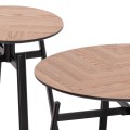 COFFEE TABLES 2PCS SET NORTON FK21088 MDF-METAL Φ80cm & Φ45cm
