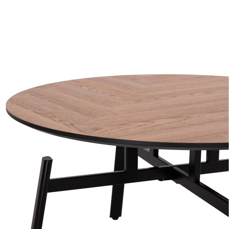 COFFEE TABLES 2PCS SET NORTON FK21088 MDF-METAL Φ80cm & Φ45cm