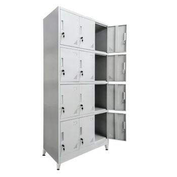 LOCKER METALLIC BEXLEY FK21105.01 WITH LEGS - 12 CABINETS WITH KEY LOCKS IN LIGHT GREY 90x45x195Hcm. LOCKER METALLIC BEXLEY FK21105.01 WITH LEGS - 12 CABINETS WITH KEY LOCKS IN LIGHT GREY 90x45x195Hcm.