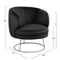 LIVING ROOM 3PCS SET ARIEN FK11051.04 BLACK VELVET-GOLD BASES LIVING ROOM 3PCS SET ARIEN FK11051.04 BLACK VELVET-GOLD BASES