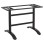 BASE FOR TABLE FK468.11 ALUMINUM DOUBLE IN MATTE BLACK WITH HEIGHT ADJUSTERS 100Χ40Χ73Hcm.