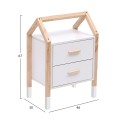 KIDS' NIGHTSTAND PEPE FK2489.03 WHITE MELAMINE-PINE WOOD IN NATURAL COLOR 46x30x67Hcm. KIDS' NIGHTSTAND PEPE FK2489.03 WHITE MELAMINE-PINE WOOD IN NATURAL COLOR 46x30x67Hcm.