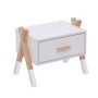 NIGHTSTAND PASCHAL FK2497.03 WHITE MELAMINE-PINE WOOD IN NATURAL COLOR 46x30x38Hcm.