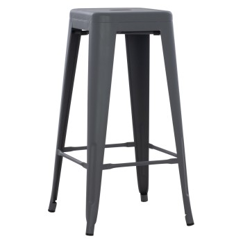 BAR STOOL MELITA-PRO FK8642.50 METAL IN GREY 43x43x78Hcm.