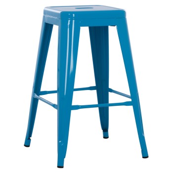 BAR STOOL MEDIUM HEIGHT MELITA-PRO FK8573.48 METAL IN BLUE 43x43x67Hcm.