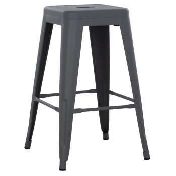 BAR STOOL MEDIUM HEIGHT MELITA-PRO FK8573.50 METAL IN GREY 43x43x67Hcm.
