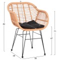OUTDOOR LOUNGE SET 4PCS ALLEGRA FK21052 WICKER-METAL OUTDOOR LOUNGE SET 4PCS ALLEGRA FK21052 WICKER-METAL