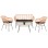 OUTDOOR LOUNGE SET 4PCS ALLEGRA FK21052 WICKER-METAL