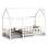 BED FOR KIDS WITH RAILINGS HOUSER FK706.03 t.MONTESSORI SOLID PINE WOOD IN WHITE- 190x90cm.