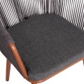 DINING CHAIR HARRIET FK5548.11 ALUMINUM BROWN FRAME-GREY P.E.ROPE 60x62x80,5Hcm. DINING CHAIR HARRIET FK5548.11 ALUMINUM BROWN FRAME-GREY P.E.ROPE 60x62x80,5Hcm.