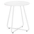SIDE TABLE ROUND SAMMON FK6271.02 METAL IN WHITE COLOR Φ45x50Hcm.