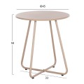 SIDE TABLE ROUND SAMMON FK6271.03 METAL IN CAPPUCCINO COLOR Φ45x50Hcm. SIDE TABLE ROUND SAMMON FK6271.03 METAL IN CAPPUCCINO COLOR Φ45x50Hcm.