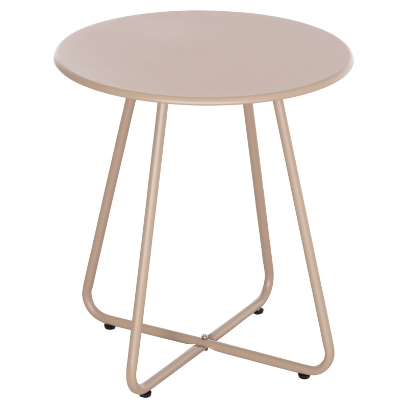 SIDE TABLE ROUND SAMMON FK6271.03 METAL IN CAPPUCCINO COLOR Φ45x50Hcm. SIDE TABLE ROUND SAMMON FK6271.03 METAL IN CAPPUCCINO COLOR Φ45x50Hcm.