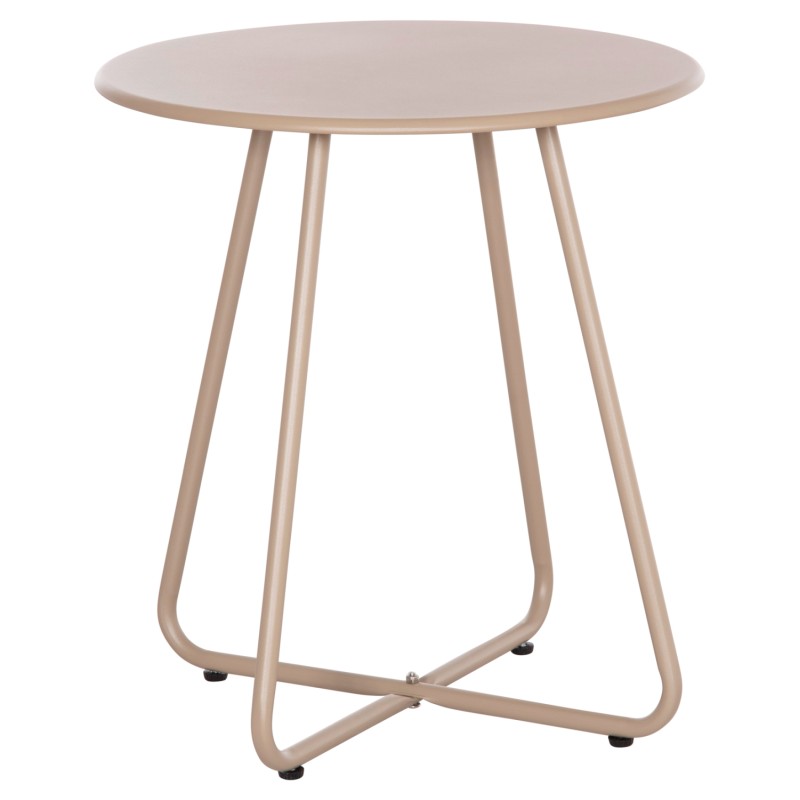 SIDE TABLE ROUND SAMMON FK6271.03 METAL IN CAPPUCCINO COLOR Φ45x50Hcm. SIDE TABLE ROUND SAMMON FK6271.03 METAL IN CAPPUCCINO COLOR Φ45x50Hcm.