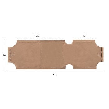 REPLACEMENT TEXTILENE 600gr/m2 2X1 COVER FOR SUNBEDS FK5072.70 BEIGE COLOR REPLACEMENT TEXTILENE 600gr/m2 2X1 COVER FOR SUNBEDS FK5072.70 BEIGE COLOR