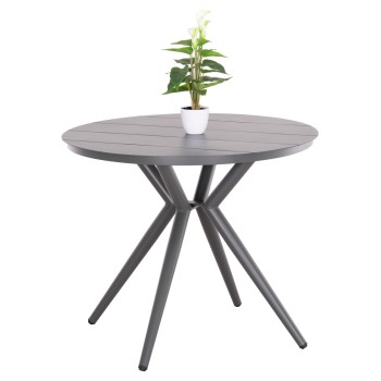 OUTDOOR TABLE ROUND HIGER FK6289.01 GREY ALUMINUM Φ90Χ74Hcm.