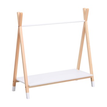 KIDS' CLOTHES HANGER WITH SHELF PASCHAL FK2490.03 MELAMINE-PINE WOOD 100x40x100Hcm.