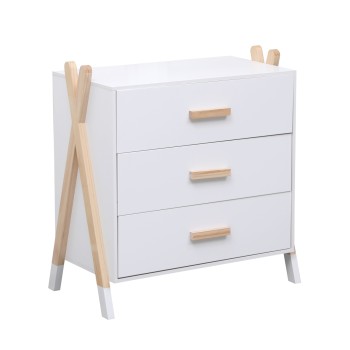 CHEST OF DRAWERS FOR KIDS PASCHAL FK2493.03 MELAMINE-PINE WOOD 76x40x80.5Hcm.