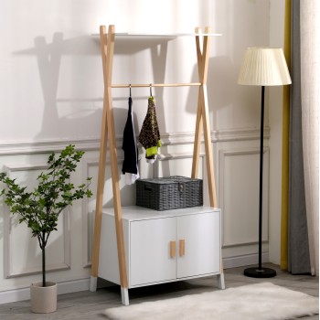 KIDS' HANGER WITH CABINET PASCHAL FK2495.03 MELAMINE-PINE WOOD 76x44x170Hcm. KIDS' HANGER WITH CABINET PASCHAL FK2495.03 MELAMINE-PINE WOOD 76x44x170Hcm.