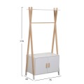 KIDS' HANGER WITH CABINET PASCHAL FK2495.03 MELAMINE-PINE WOOD 76x44x170Hcm. KIDS' HANGER WITH CABINET PASCHAL FK2495.03 MELAMINE-PINE WOOD 76x44x170Hcm.
