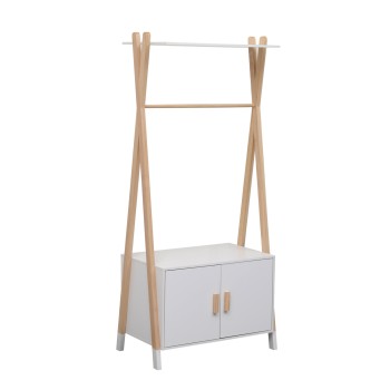 KIDS' HANGER WITH CABINET PASCHAL FK2495.03 MELAMINE-PINE WOOD 76x44x170Hcm.